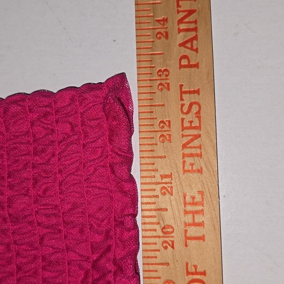 Torrid Lace Print Smocked Crop Top Pink Peacock Womens Size 4x NWT - Picture 11 of 12